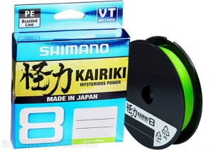 Шнур SHIMANO KAIRIKI 8 PE 150m #1.0/0.16mm 10.3kg Mantis Green